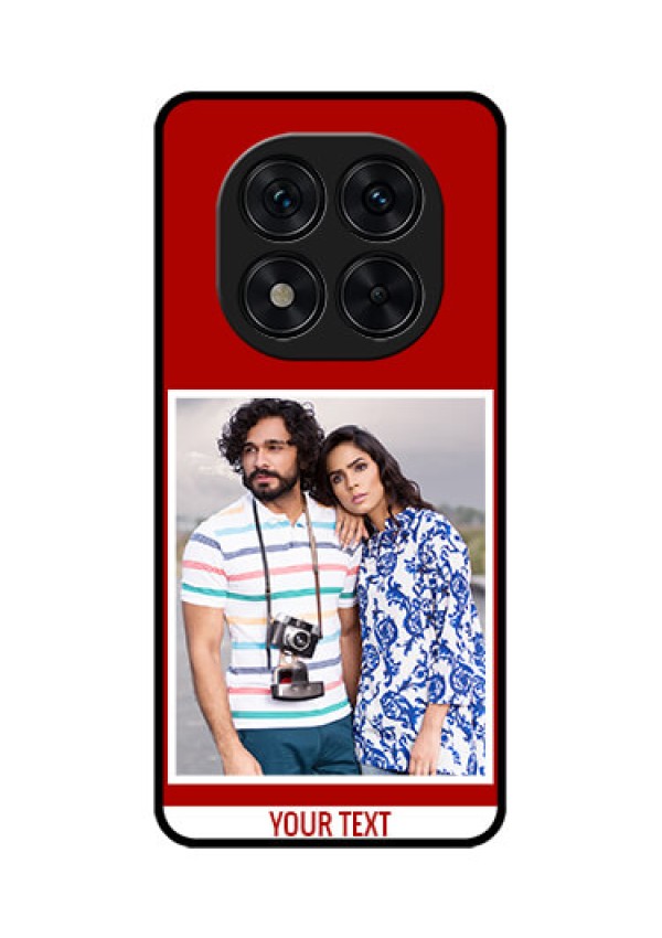 Poco X7 5G Custom Glass Phone CaseRed Color Design