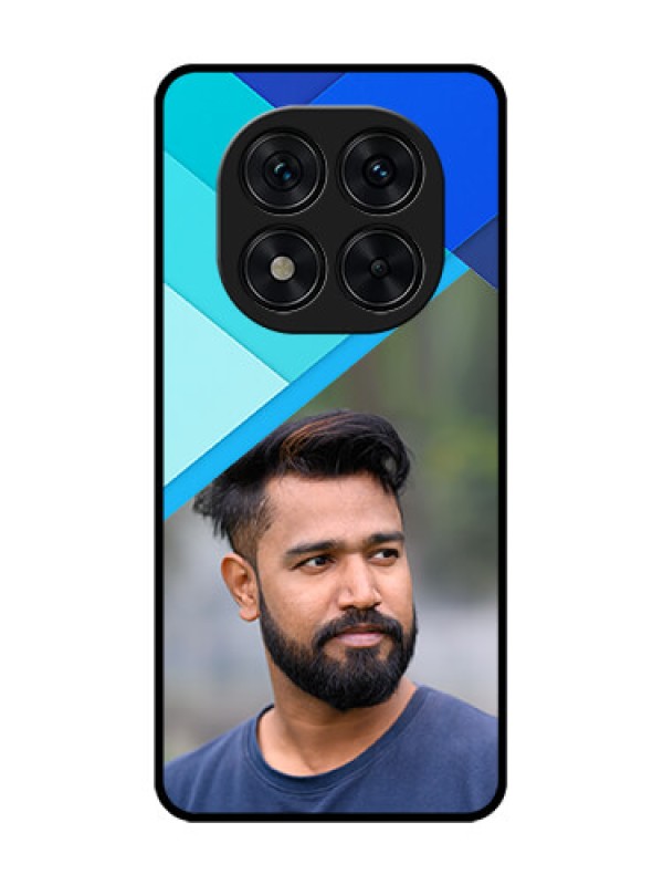 Custom Poco X7 5G Custom Glass Phone CaseBlue Pattern Design