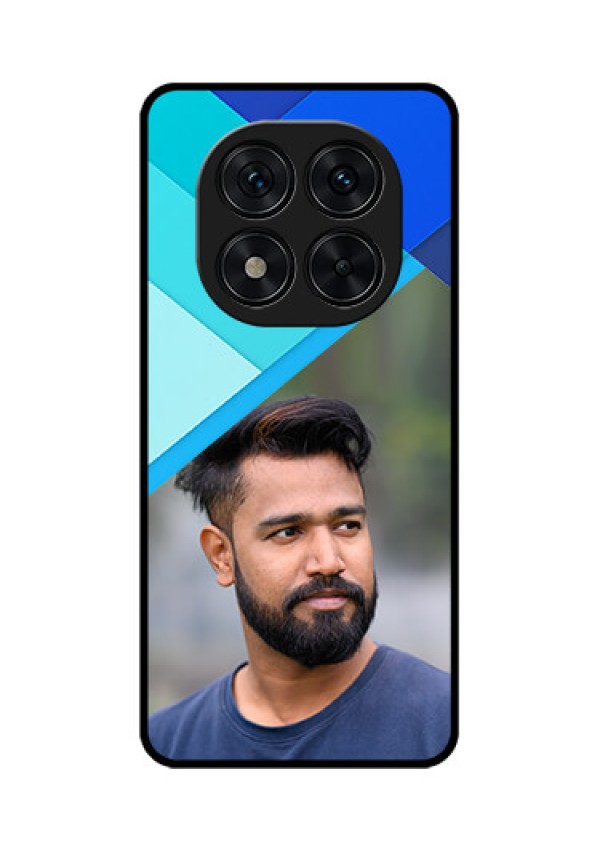 Poco X7 5G Custom Glass Phone CaseBlue Pattern Design