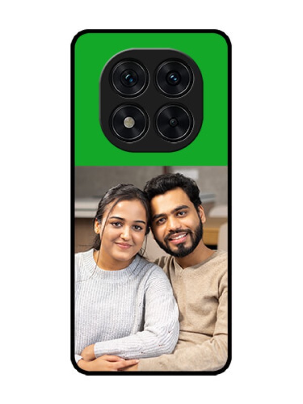 Custom Poco X7 5G Custom Glass Phone CaseGreen Pattern Design