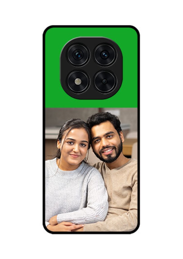 Poco X7 5G Custom Glass Phone CaseGreen Pattern Design