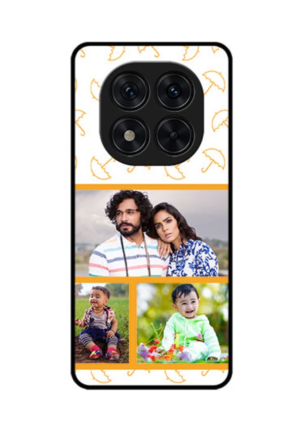 Poco X7 5G Custom Glass Phone CaseYellow Pattern Design