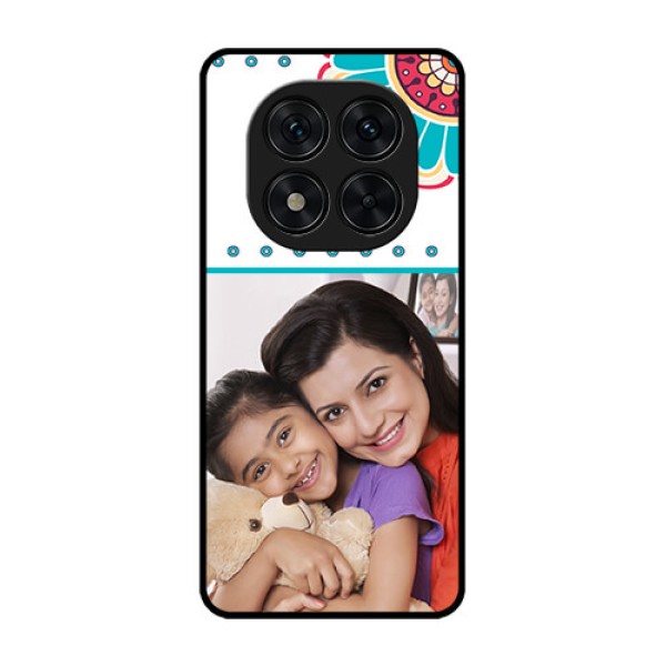 Poco X7 5G Custom Glass Phone CaseFlower Design