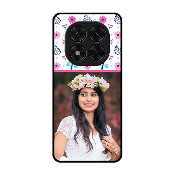 Poco X7 5G Custom Glass Phone CaseColorful Flower Design