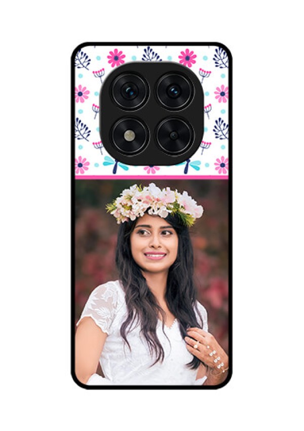 Poco X7 5G Custom Glass Phone CaseColorful Flower Design