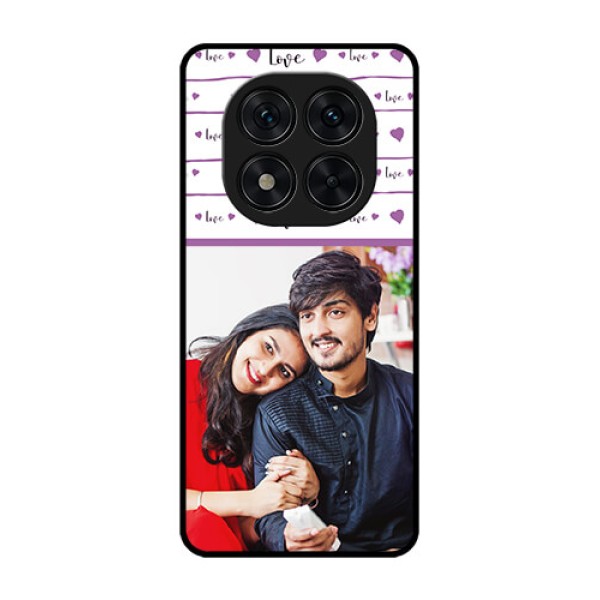 Poco X7 5G Custom Glass Phone CaseCouples Heart Design