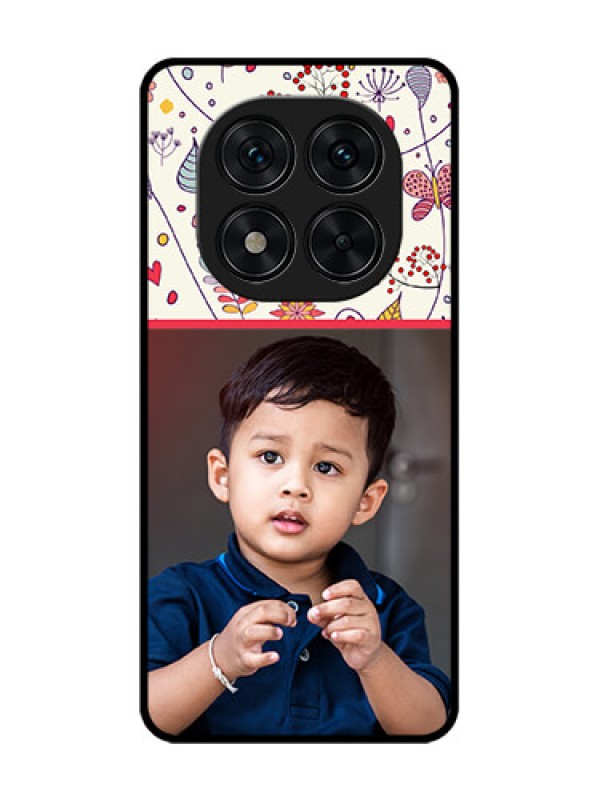 Custom Poco X7 5G Custom Glass Phone CasePremium Floral Design