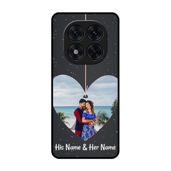 Poco X7 5G Custom Glass Phone CaseHanging Heart Design