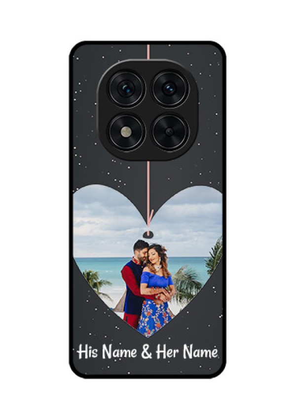 Poco X7 5G Custom Glass Phone CaseHanging Heart Design