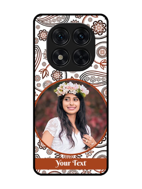 Custom Poco X7 5G Custom Glass Phone CaseAbstract Flower Design