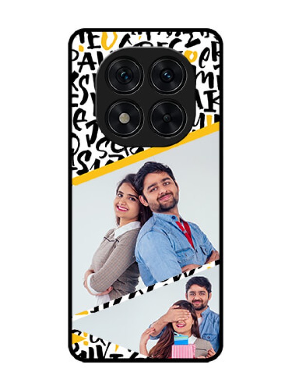 Custom Poco X7 5G Custom Glass Phone CaseLetters Pattern Design