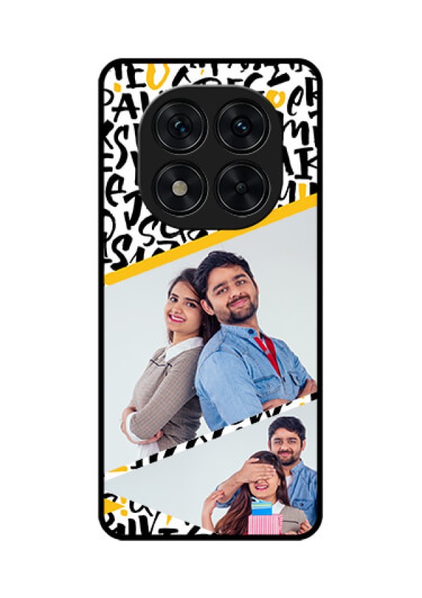Poco X7 5G Custom Glass Phone CaseLetters Pattern Design