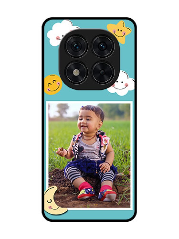 Custom Poco X7 5G Custom Glass Phone CaseSmiley Kids Stars Design