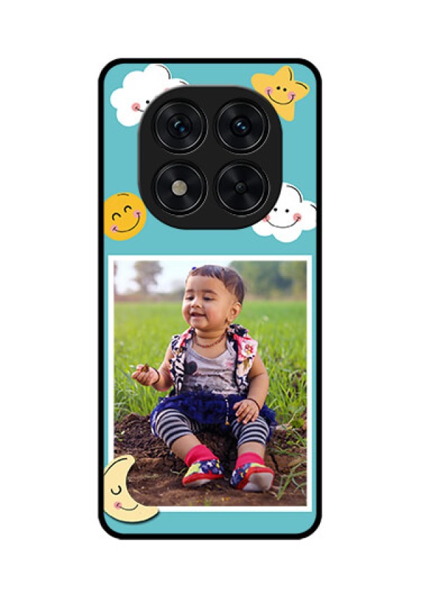 Poco X7 5G Custom Glass Phone CaseSmiley Kids Stars Design