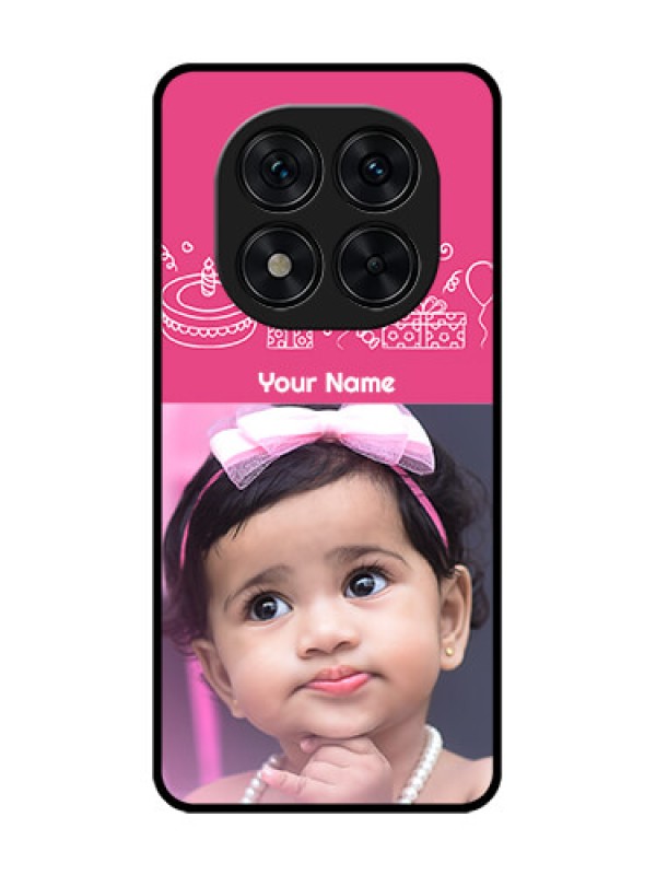 Custom Poco X7 5G Custom Glass Phone CaseWith Birthday Line Art Design