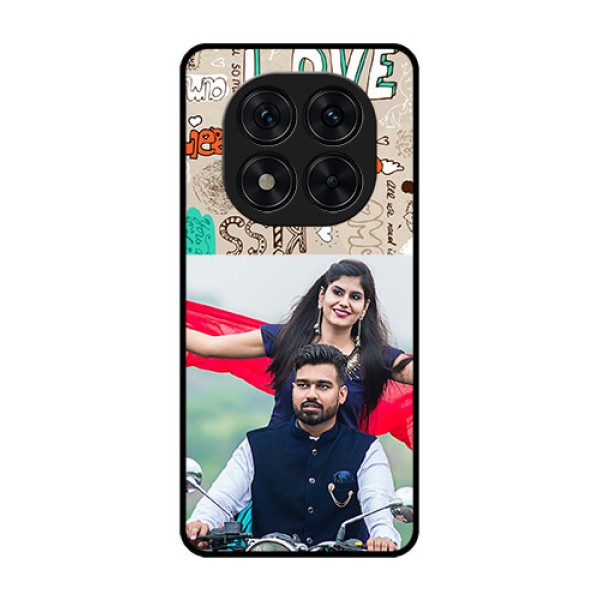 Poco X7 5G Custom Glass Phone CaseLove Doodle Pattern