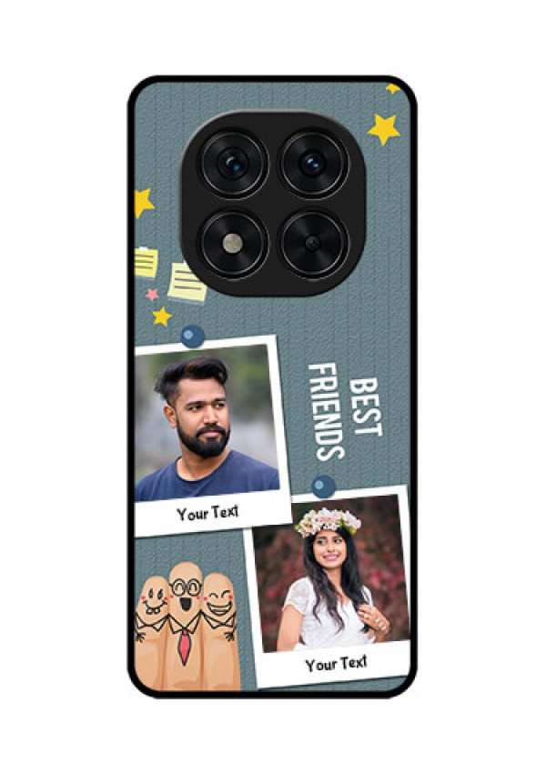 Poco X7 5G Custom Glass Phone CaseSticky Frames And Friendship Design