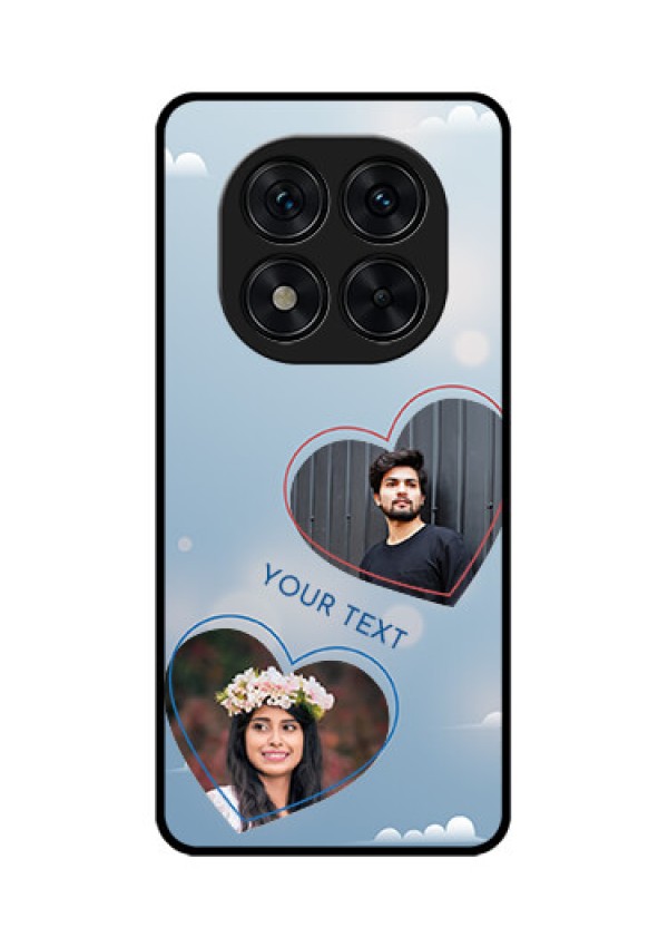 Poco X7 5G Custom Glass Phone CaseBlue Color Couple Design