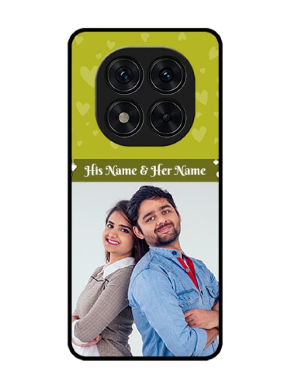 Custom Poco X7 5G Custom Glass Phone CaseYou and Me Heart Design