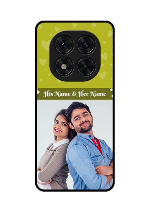 Poco X7 5G Custom Glass Phone CaseYou and Me Heart Design