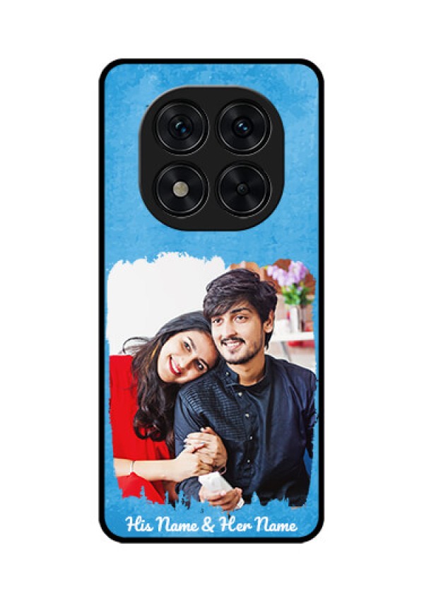 Poco X7 5G Custom Glass Phone Case - Blue Color Vintage Design