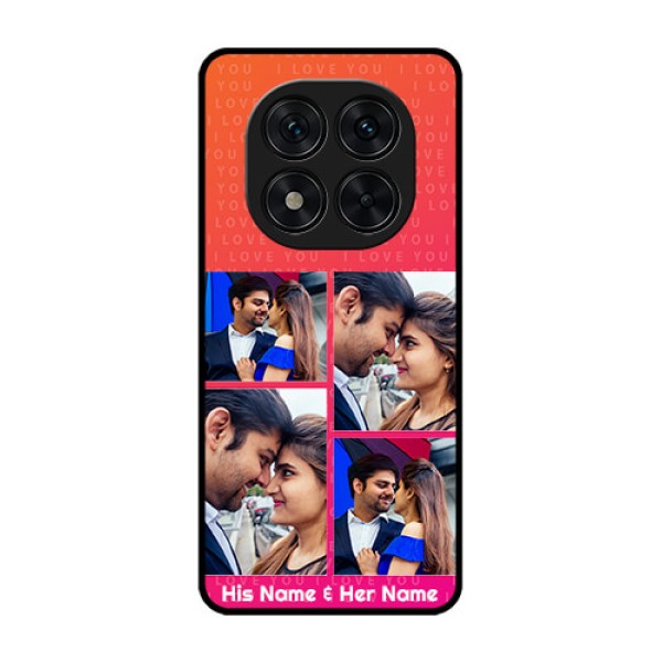 Poco X7 5G Custom Glass Phone CaseI Love You Pink Design
