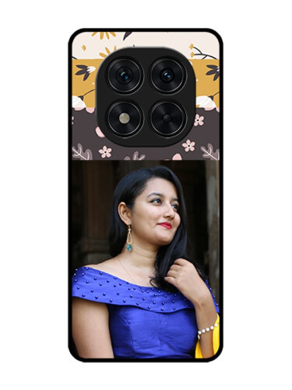 Custom Poco X7 5G Custom Glass Phone CaseStylish Floral Design