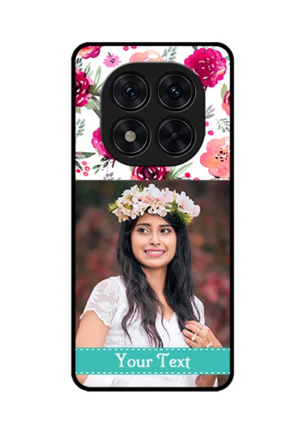 Poco X7 5G Custom Glass Phone CaseWater Colors Floral Design