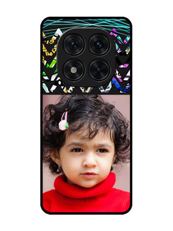 Custom Poco X7 5G Custom Glass Phone CaseNeon Abstract Design