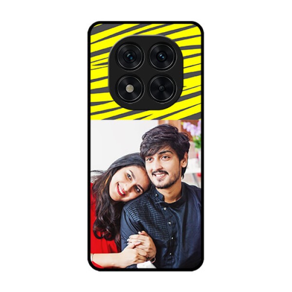 Poco X7 5G Custom Glass Phone CaseYellow Abstract Design