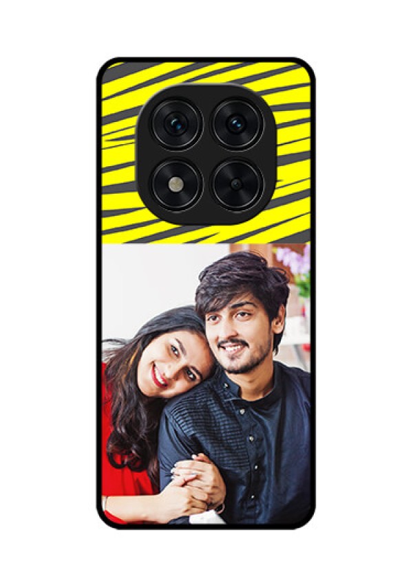 Poco X7 5G Custom Glass Phone CaseYellow Abstract Design