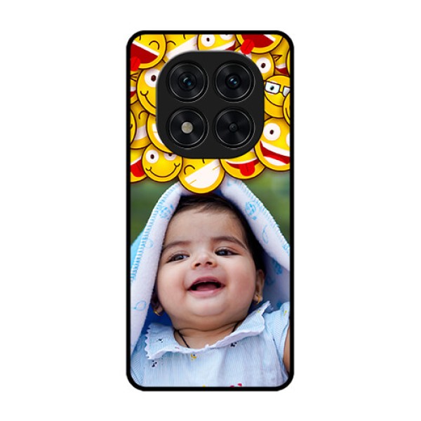 Poco X7 5G Custom Glass Phone CaseWith Smiley Emoji Design