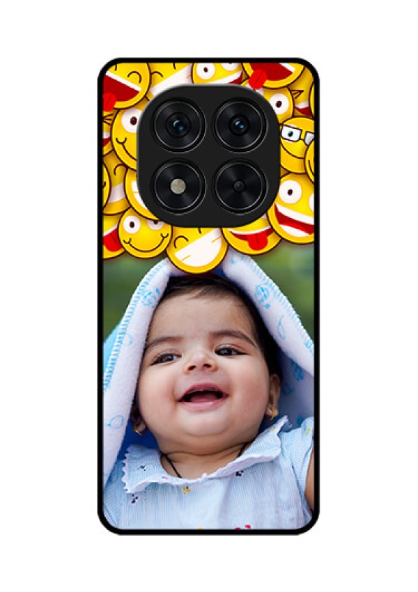 Poco X7 5G Custom Glass Phone CaseWith Smiley Emoji Design
