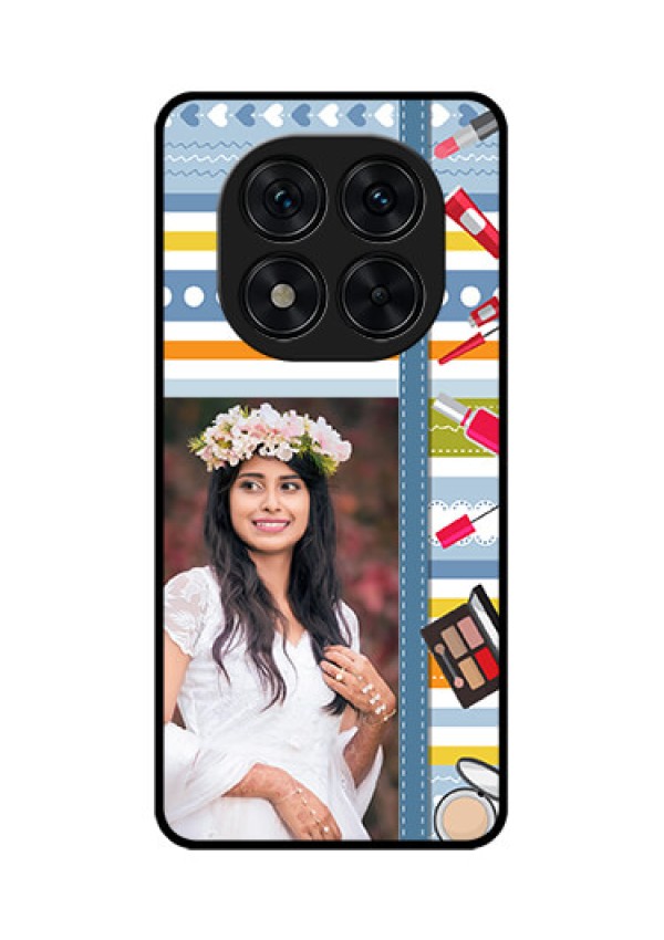 Poco X7 5G Custom Glass Phone CaseMakeup Icons Design
