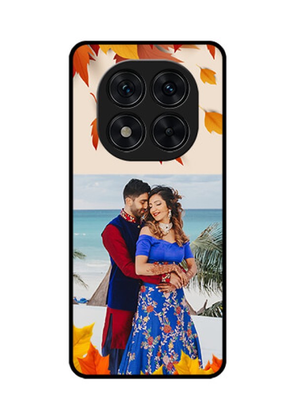Poco X7 5G Custom Glass Phone CaseAutumn Maple Leaves Design
