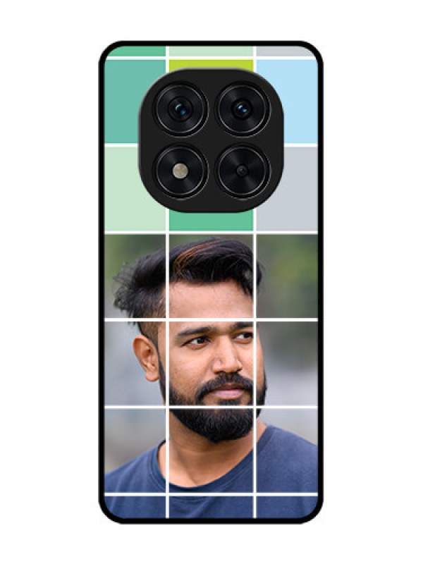 Custom Poco X7 5G Custom Glass Phone CaseWith White Box Pattern