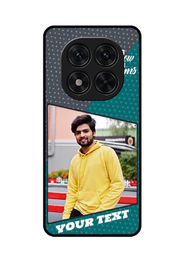 Poco X7 5G Custom Glass Phone CaseBackground Pattern Design With Quote