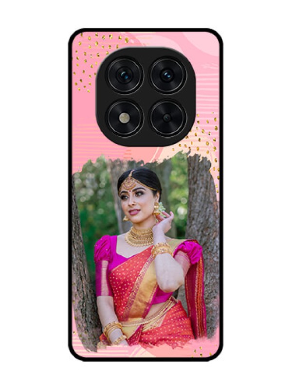 Custom Poco X7 5G Custom Glass Phone CaseGold Glitter Splash Design