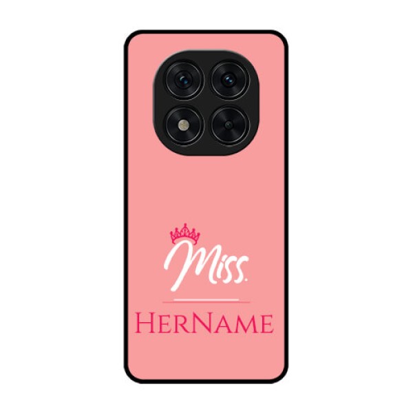 Poco X7 5G Custom Glass Phone CaseMrs With Name Design