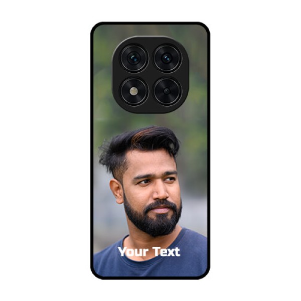 Poco X7 5G Custom Glass Phone CasePhoto With Text Design