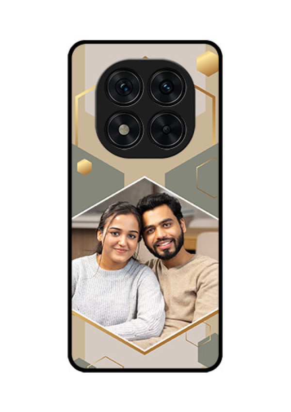 Poco X7 5G Custom Glass Phone CaseStylish Hexagon Pattern Design