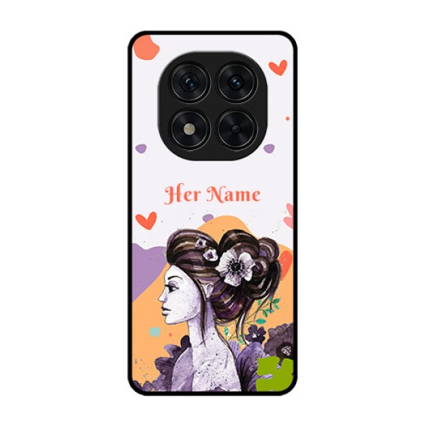 Poco X7 5G Custom Glass Phone CaseWoman And Nature Design