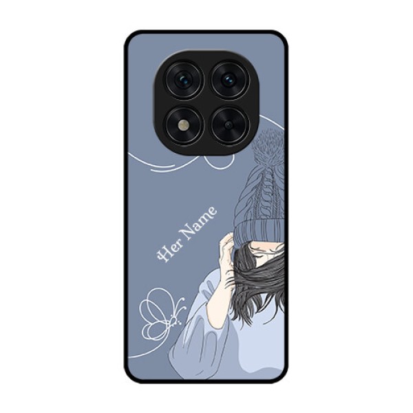 Poco X7 5G Custom Glass Phone CaseGirl In Winter Outfit Design Poco X7 5G Custom Glass Phone CaseGirl In Winter Outfit Design