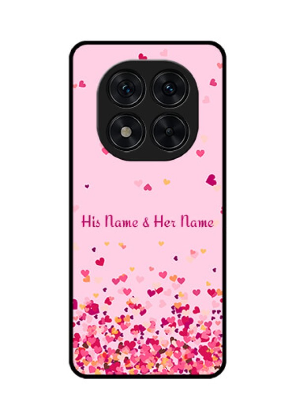 Poco X7 5G Custom Glass Phone CaseFloating Hearts Design