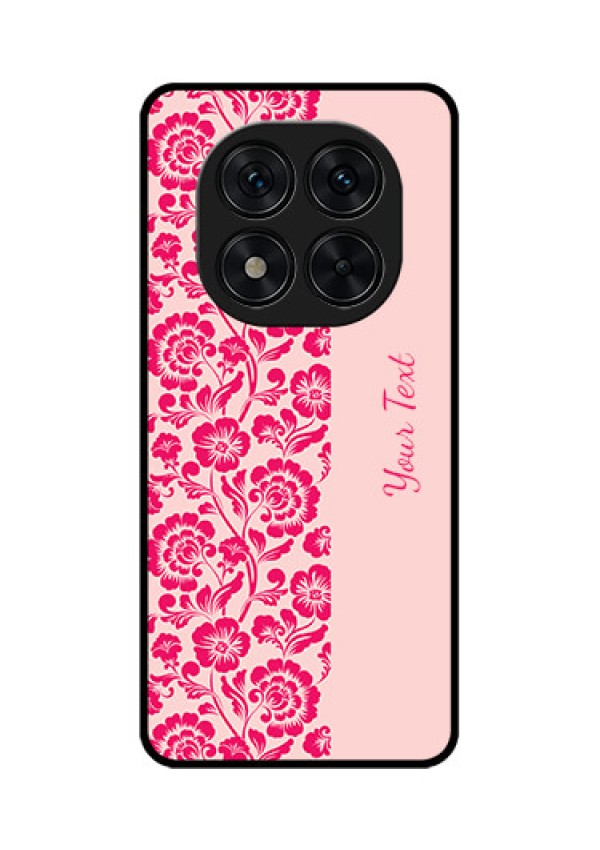 Poco X7 5G Custom Glass Phone CaseAttractive Floral Pattern Design