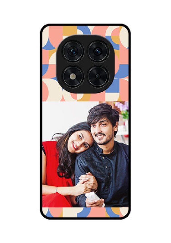 Poco X7 5G Custom Glass Phone CaseSemi - Circle Maze Pattern Design