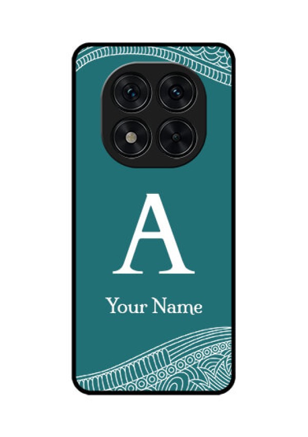 Poco X7 5G Custom Glass Phone CaseLine Art Pattern With Custom Name Design