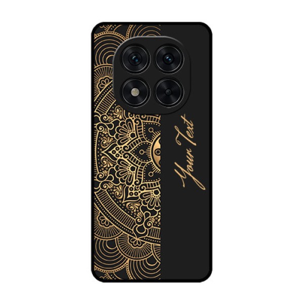 Poco X7 5G Custom Glass Phone CaseMandala Art With Custom Text Design