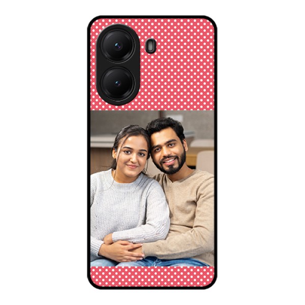 Poco X7 Pro 5G Custom Glass Phone Case - White Dotted Design