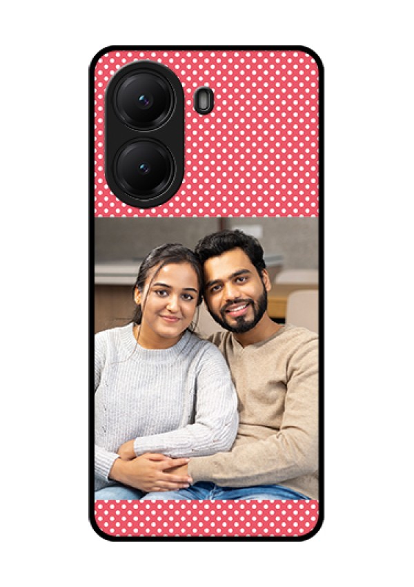 Poco X7 Pro 5G Custom Glass Phone Case - White Dotted Design